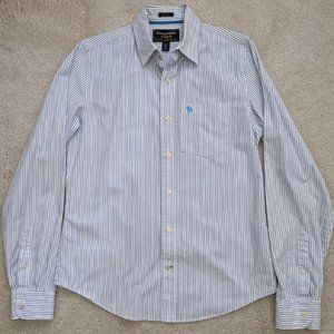 Abercrombie & Fitch blue white stripe button shirt
